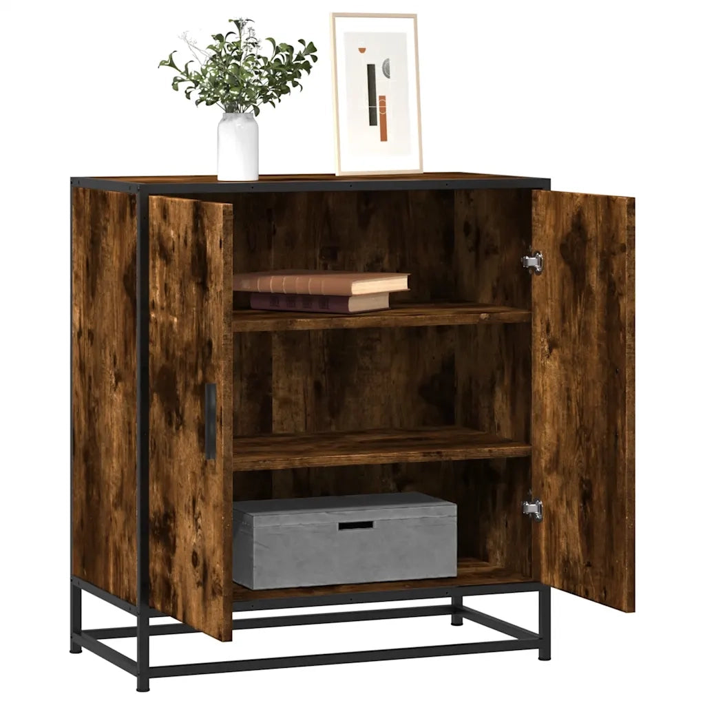 Credenza Rovere Fumo 68x35x76 cm in Truciolato 848966