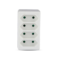 Adattatore da 4 outlet 2.5A White Etichetta + Poly Bag