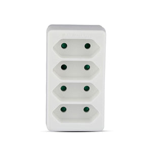 Adattatore da 4 outlet 2.5A White Etichetta + Poly Bag
