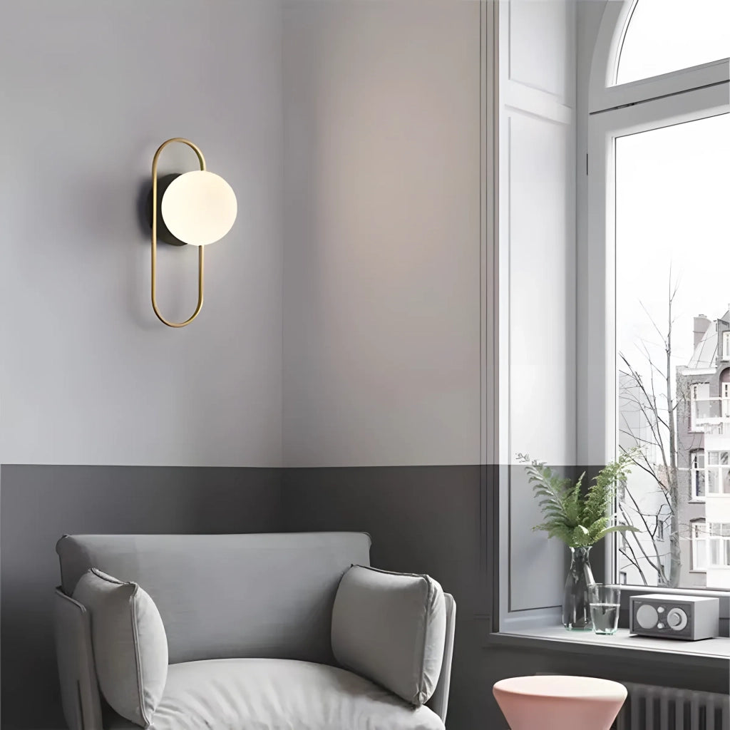 Lampada Da Parete APP1756-1W Brush Gold White