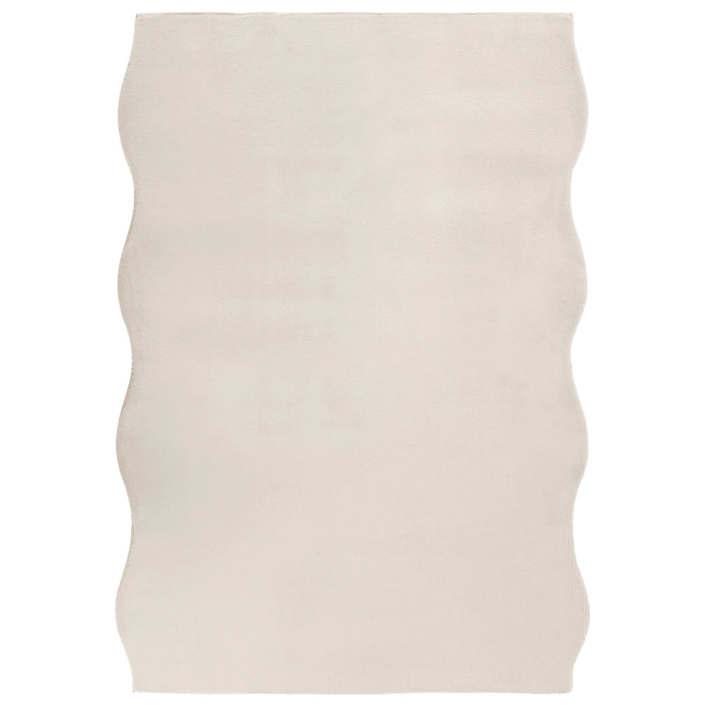 Tappeto Moderno Grigio Chiaro in Ecopelliccia a Pelo Lungo 160x230cm per Soggiorno e Ingresso