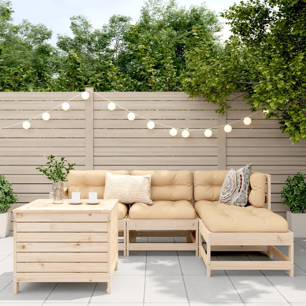 Set Divani da Giardino 5 pz in Legno Massello di Pino 3250500