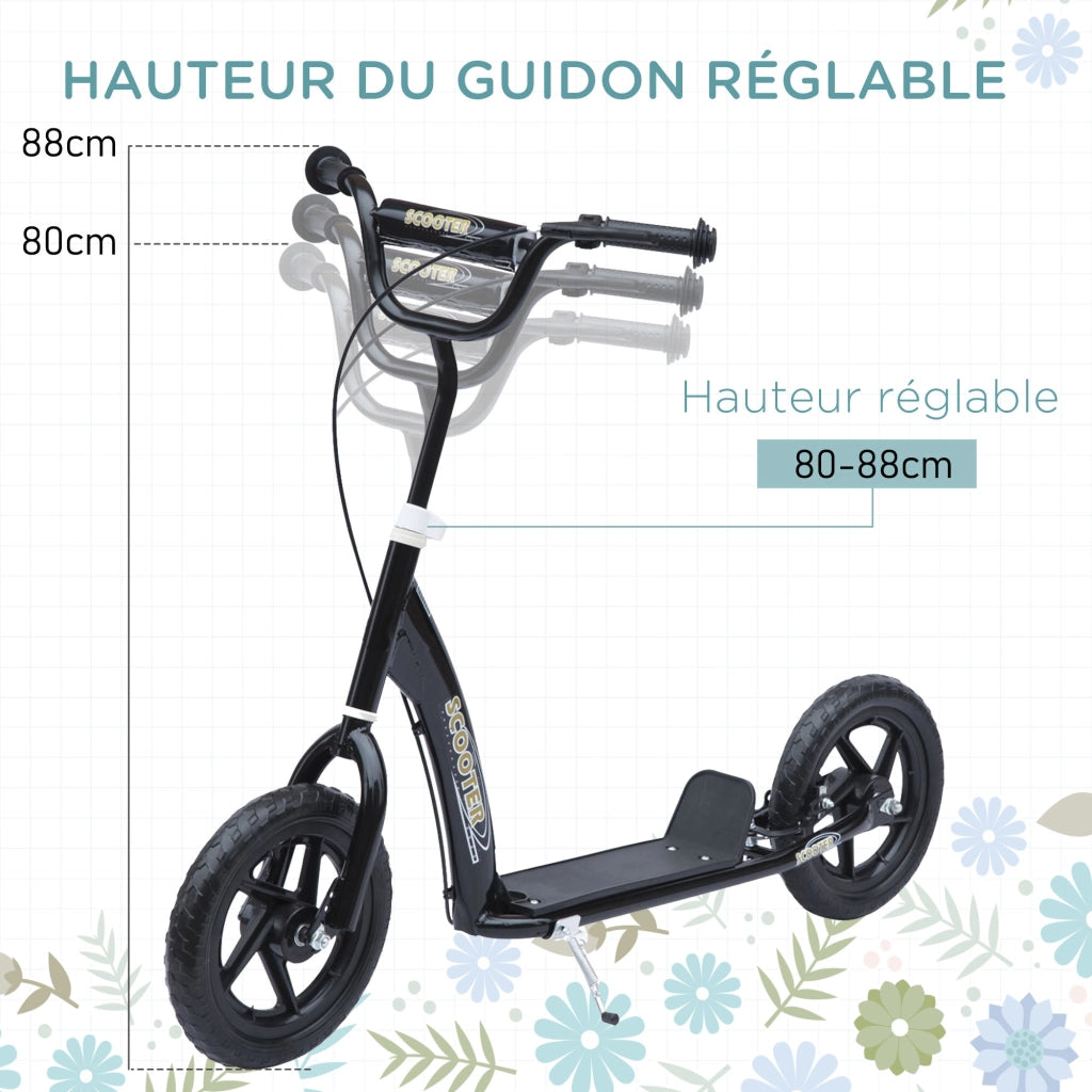 Trotinette per Bambini ¨C Minimal ¨C Acero 30 cm Regolabile Nero