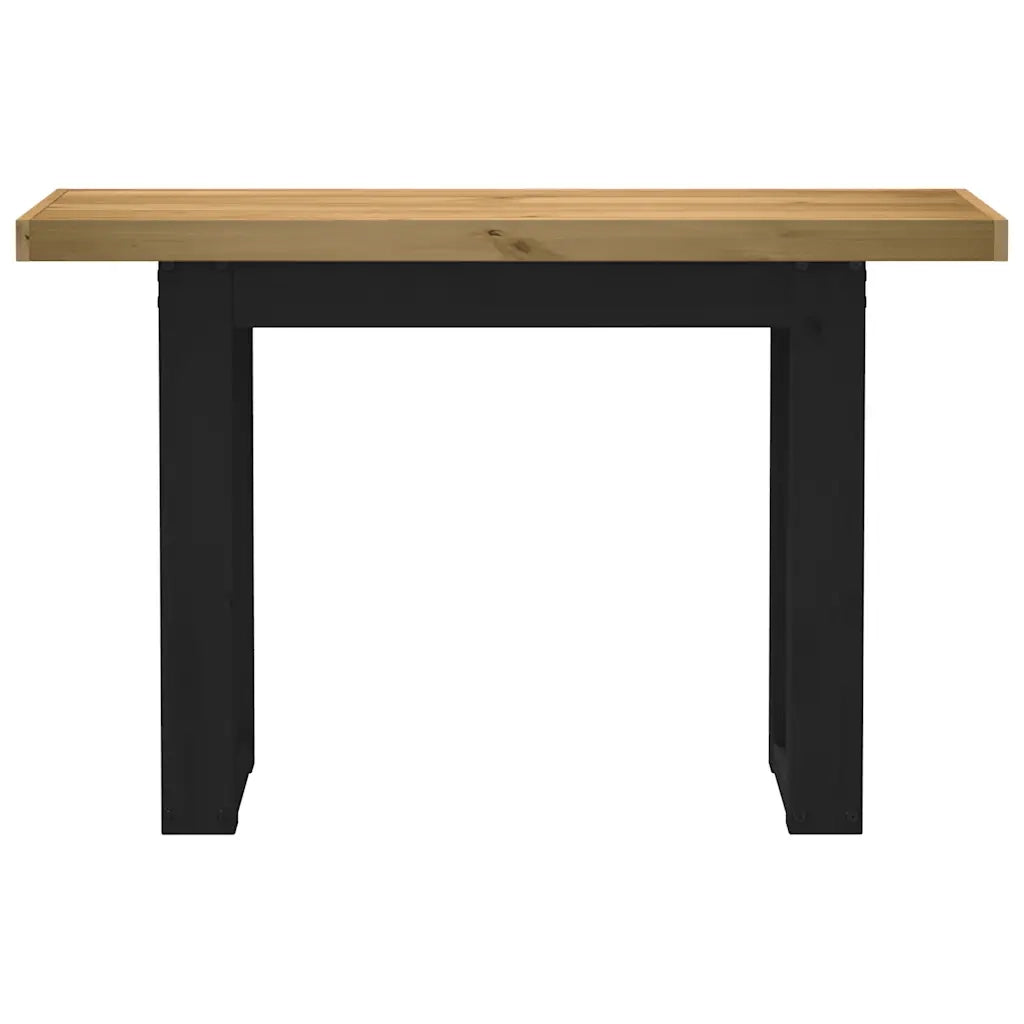Tavolo Consolle NOAIN Gambe Forma U 120x30x75 cm Legno Massello 4100038