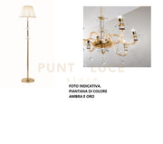 PIANTANA DIDO 1 LUCE AMBRA E ORO ATTACCO  E27 D.45CM