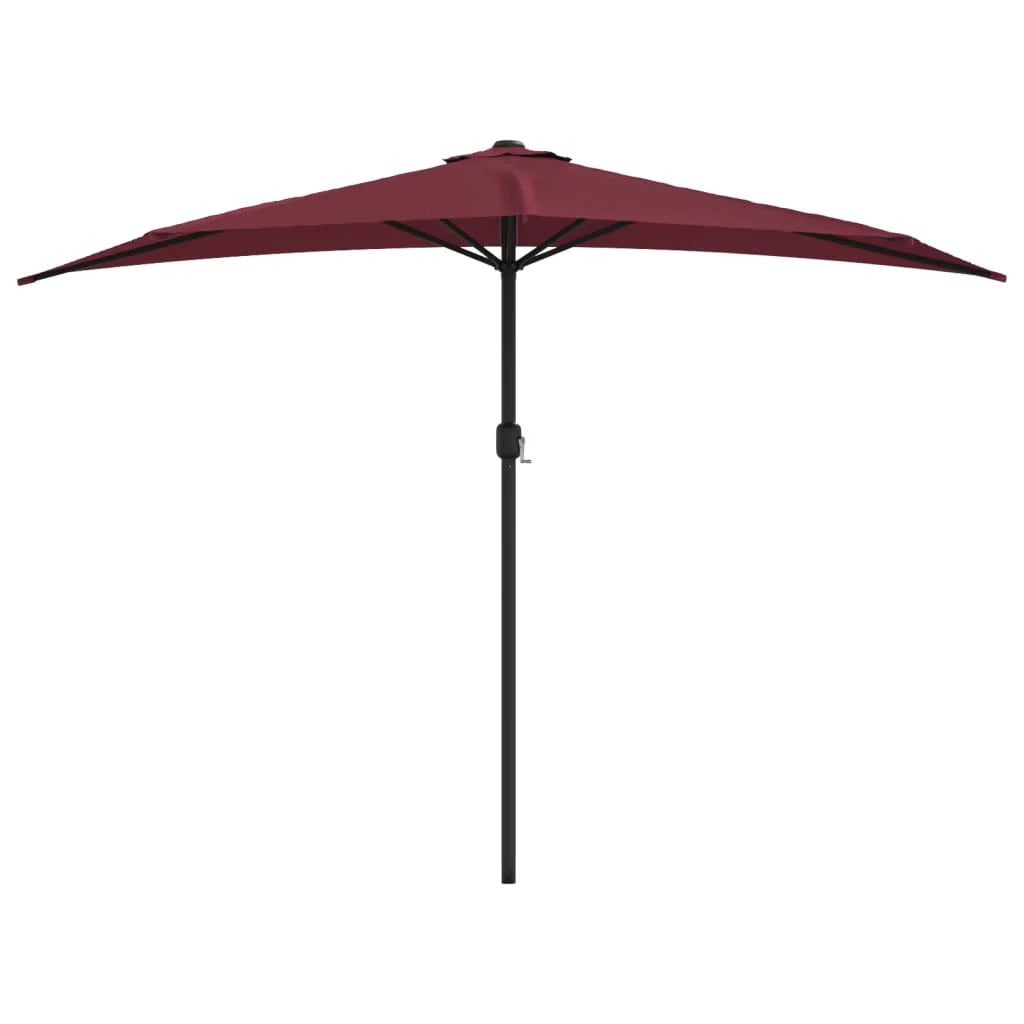 Palo in alluminio per ombrellone da balcone 300 x 150 x 253 cm mezzo bordeaux 02_0008315