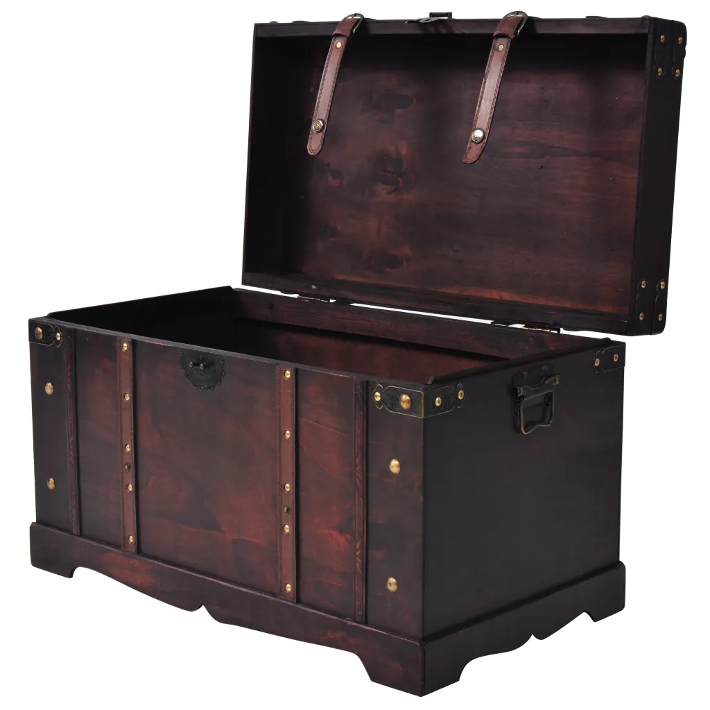 Baule del Tesoro Vintage in Legno 66x38x40 cm CFW4083240
