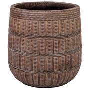 Vaso fibra di vetro marrone rossastro 36x36x36 cm