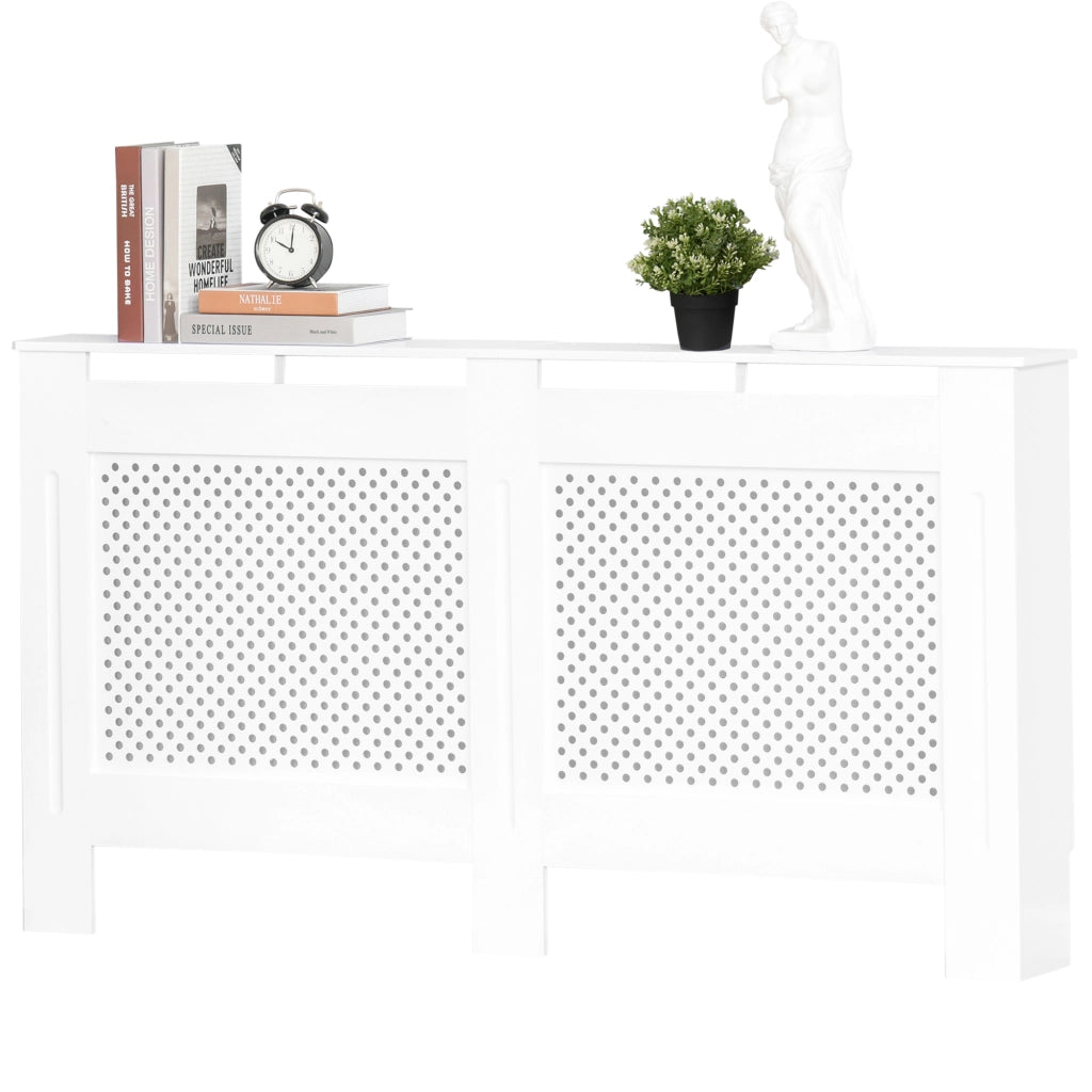 Copritermosifone MDF ¨C Xylo ¨C Bianco 151,5x19x82 cm con Listelli