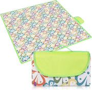 Panno da picnic impermeabile - fiori colorati - 200 x 200 cm