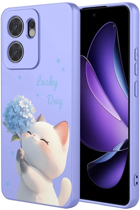 Hoesa per Oppo Reno 13 F/Oppo Reno 13F 5G/4G - Ultradun - Stootvast - Patroon Elegant - Copertura in Microvezzi - Materiali in Silicone