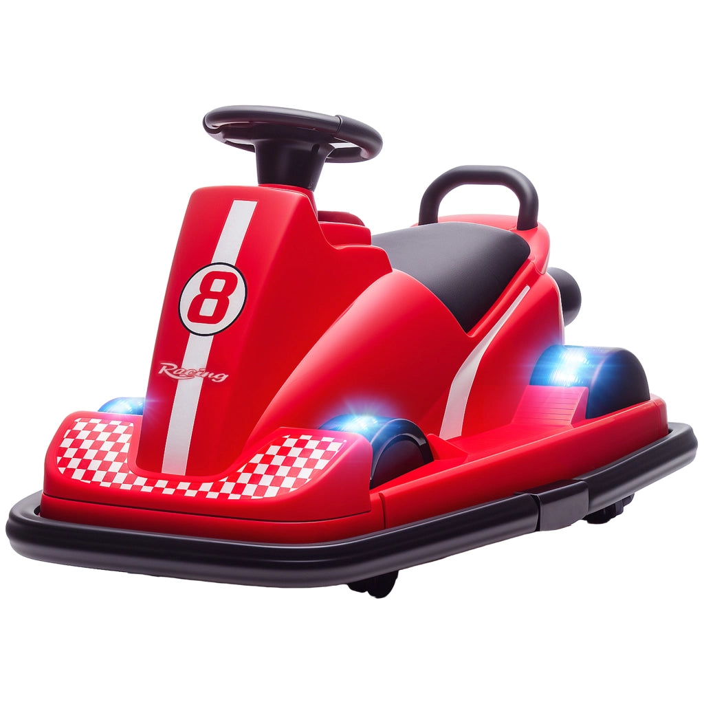 Auto Bambini 360 Gradi Rotante con LED e Musica ¨C zephmum ¨C Rosso