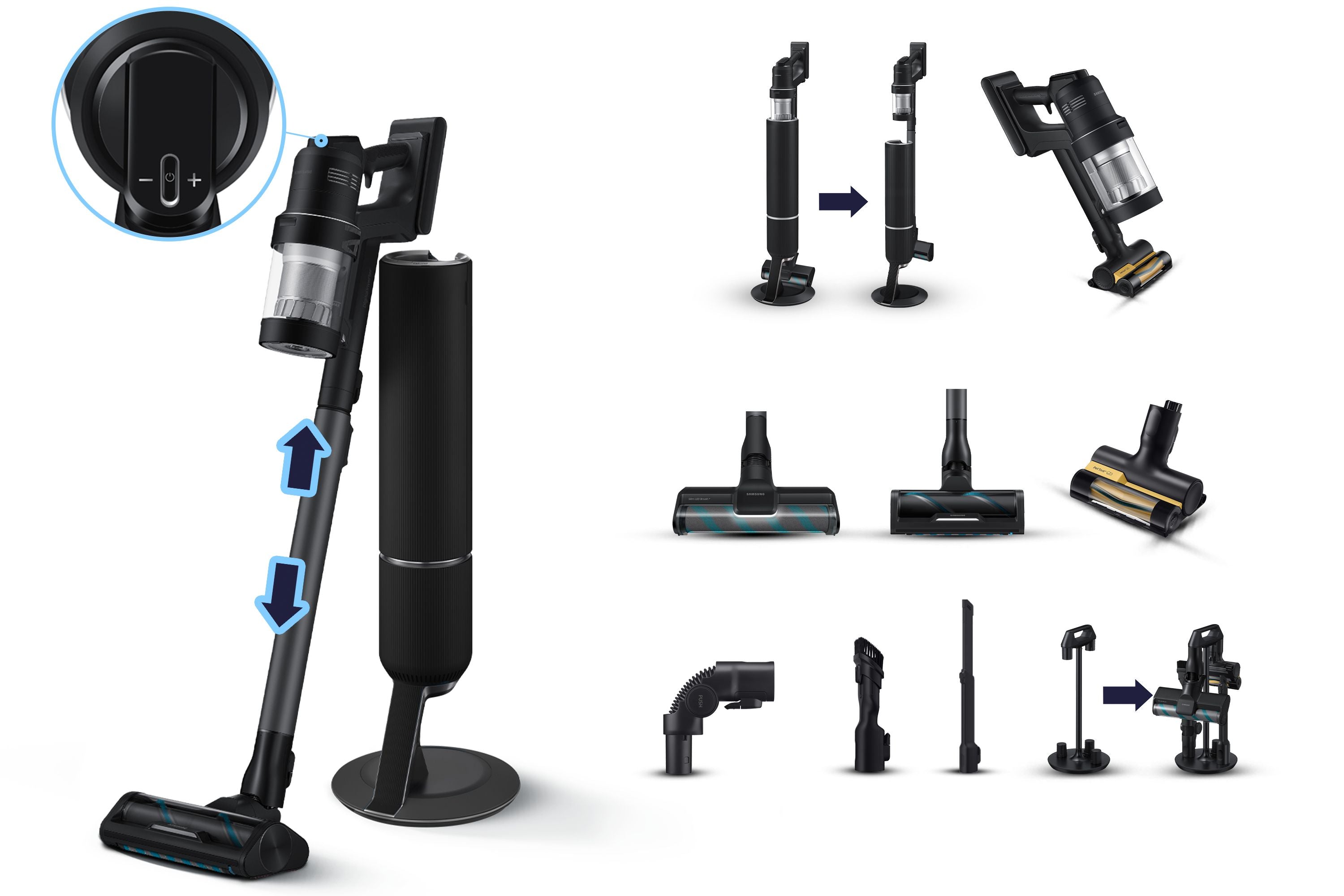 Samsung aspirapolvere senza filo bespoke jet™ ai complete extra 280w vs28c9784qk - 8806095004372