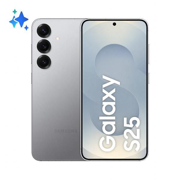 Samsung galaxy s25 smartphone ai, display 6.2'' fhd+ dynamic amoled 2x, fotocamera 50mp, ram 12gb, 512gb, 4.000 mah, silver shadow - SM-S931BZSHEUE