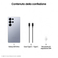 Samsung galaxy s25 ultra smartphone ai, display 6.9'' qhd+ dynamic amoled 2x, fotocamera 200mp, ram 12gb, 1tb, 5.000 mah, titanium silverblue - SM-S938BZBHEUE