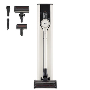 Lg cordzero all-in-one a9t, aspirapolvere senza filo 260w, auto-svuotamento, 2 spazzole + 2 accessori, wi-fi, beige - PRIME1C