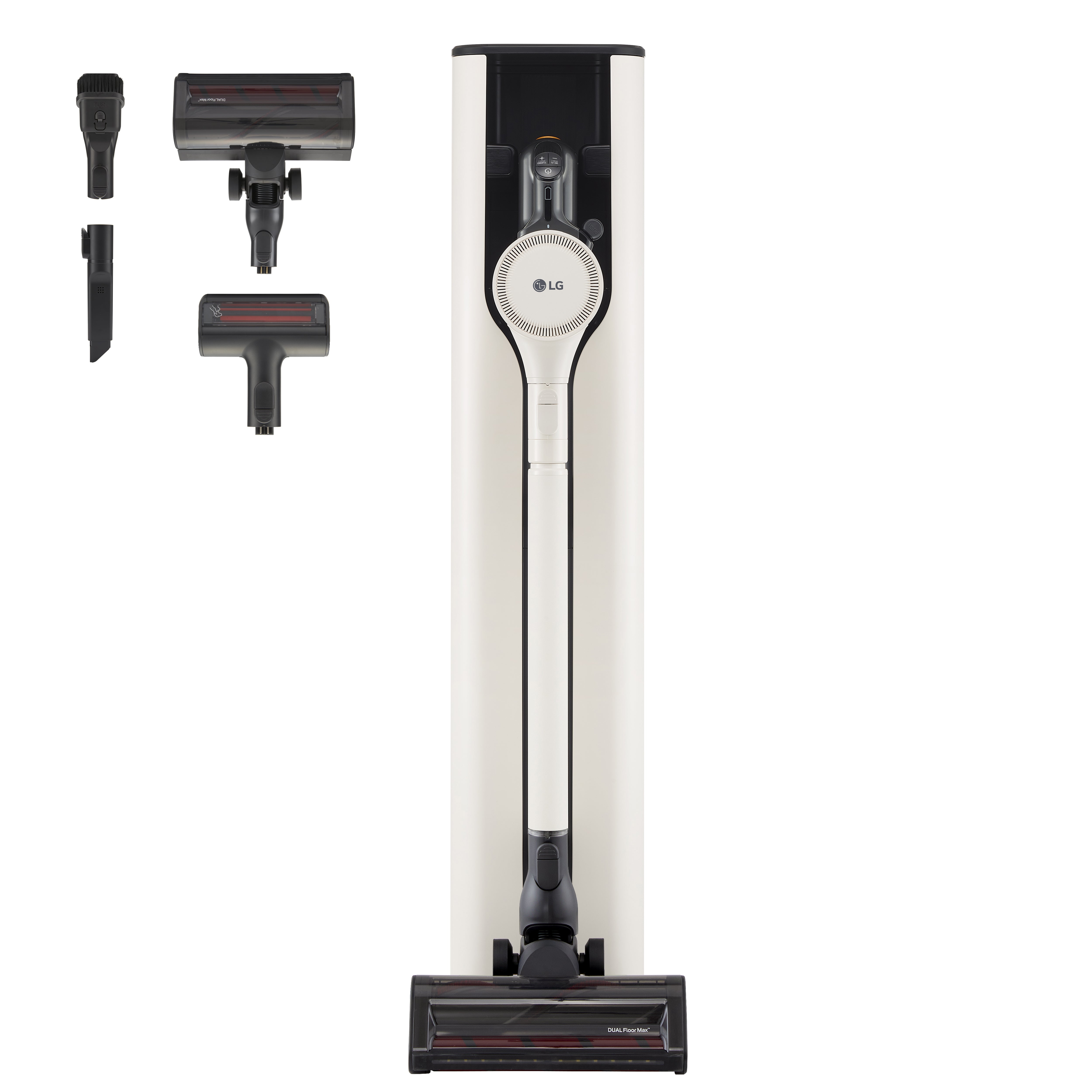 Lg cordzero all-in-one a9t, aspirapolvere senza filo 260w, auto-svuotamento, 2 spazzole + 2 accessori, wi-fi, beige - PRIME1C