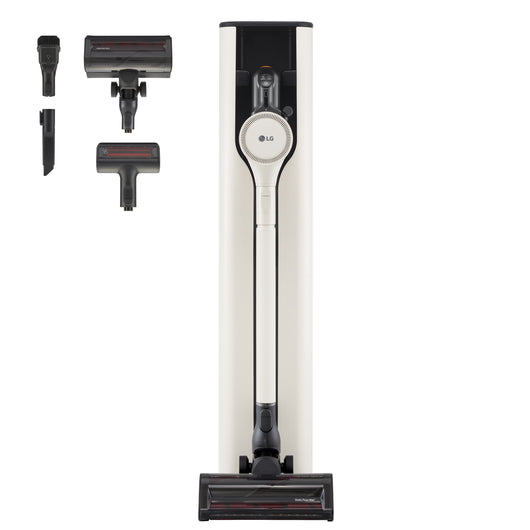 Lg cordzero all-in-one a9t, aspirapolvere senza filo 260w, auto-svuotamento, 2 spazzole + 2 accessori, wi-fi, beige - PRIME1C