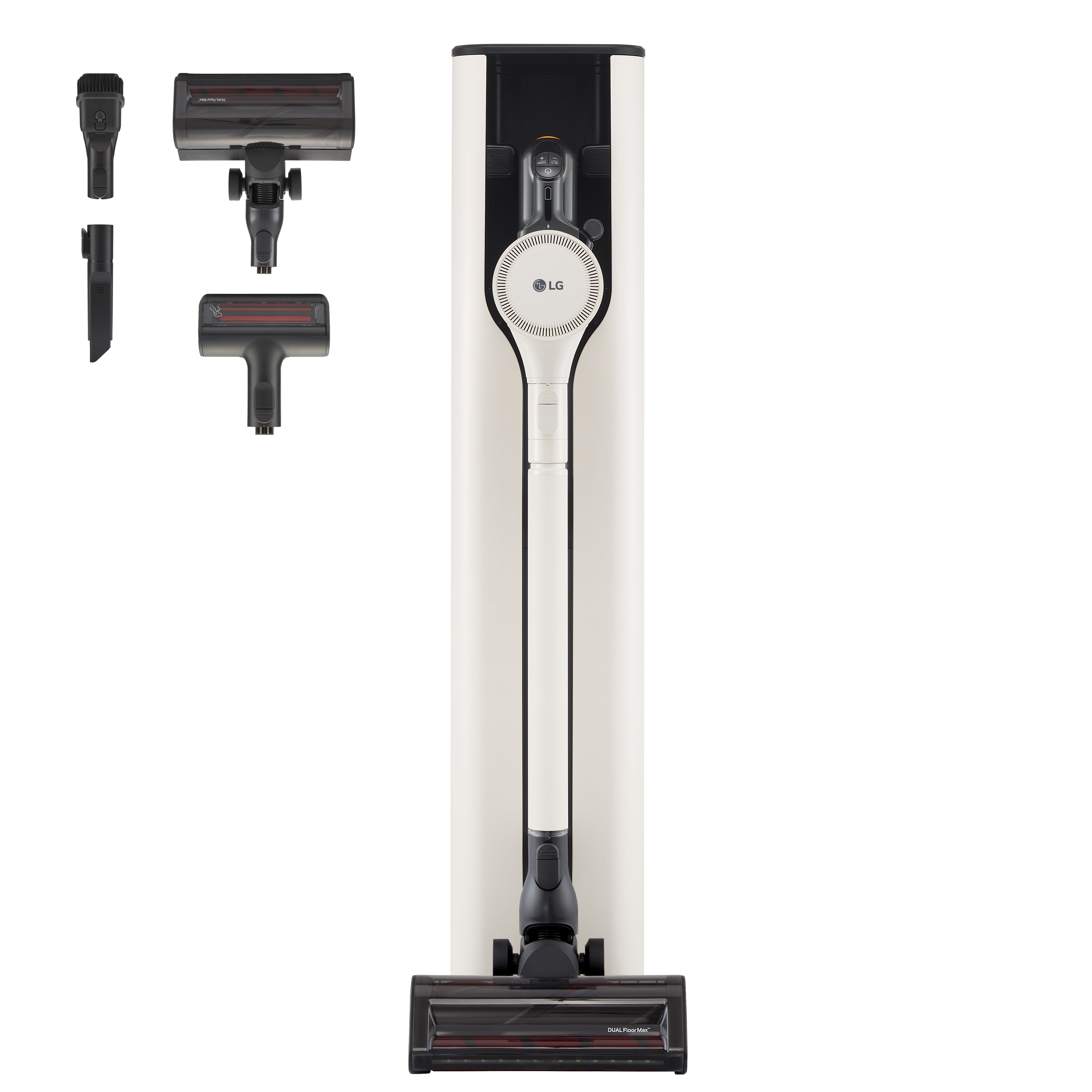 Lg cordzero all-in-one a9t, aspirapolvere senza filo 260w, auto-svuotamento, 2 spazzole + 2 accessori, wi-fi, beige - PRIME1C