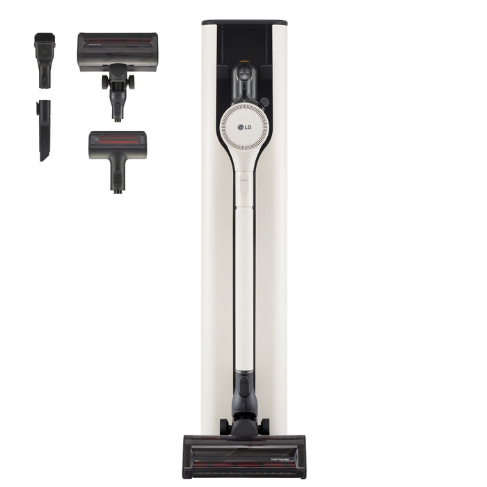 Lg cordzero all-in-one a9t, aspirapolvere senza filo 260w, auto-svuotamento, 2 spazzole + 2 accessori, wi-fi, beige - PRIME1C