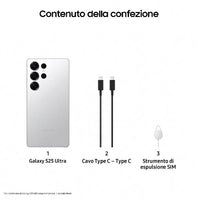 Samsung galaxy s25 ultra smartphone ai, display 6.9'' qhd+ dynamic amoled 2x, fotocamera 200mp, ram 12gb, 512gb, 5.000 mah, titanium whitesilver - SM-S938BZSGEUE