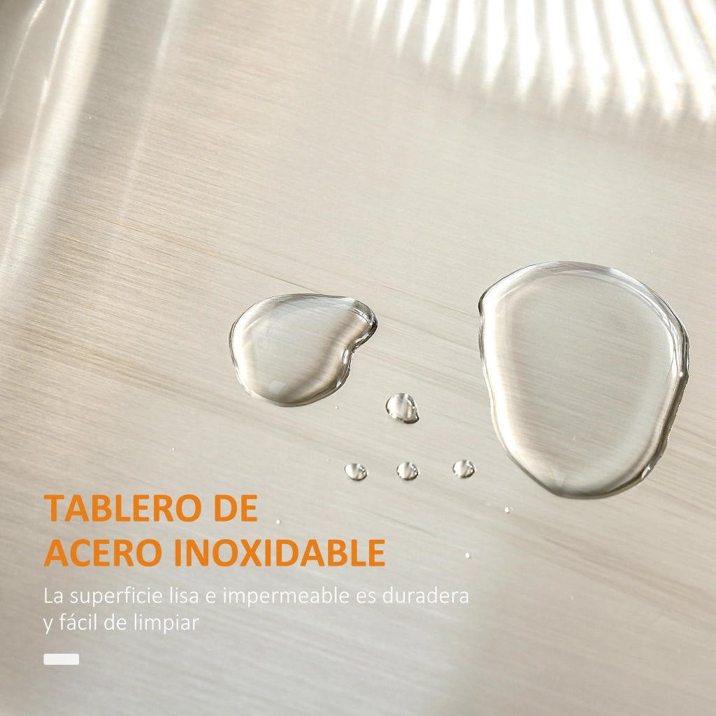 Mobile da Cucina con Cassetto e Ruote ¨C Zephmum ¨C Bianco 83.5x45.7x90.5 cm
