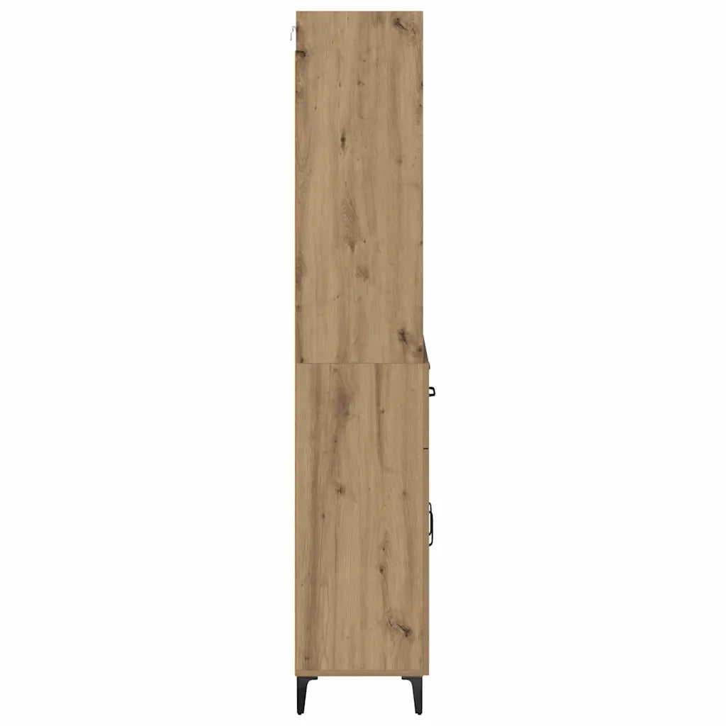 Credenza con Cassetto-Buffet-Armadio da cucina Rovere artigianale 69,5 x 34 x 180 cm 122500