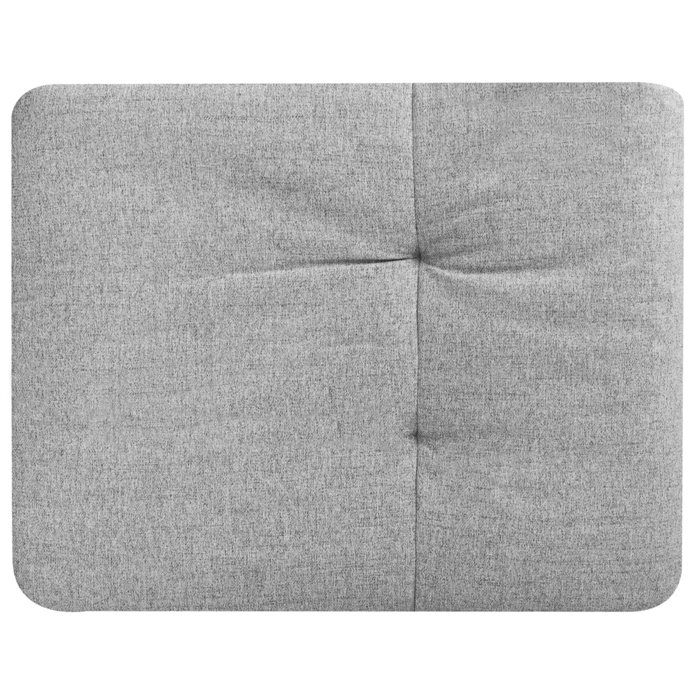 Divano 4 posti in tessuto minimalista Poliestere Gambe in metallo Braccioli grigio
