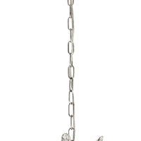 Lampadario Contemporaneo Mazzo Acciaio Cromo Vetro Trasparente 7 Luci E14