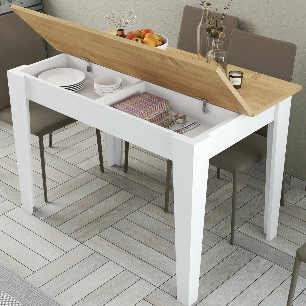 Heli, Tavolo Fisso 6 Posti, 72x110x75h cm Bianco