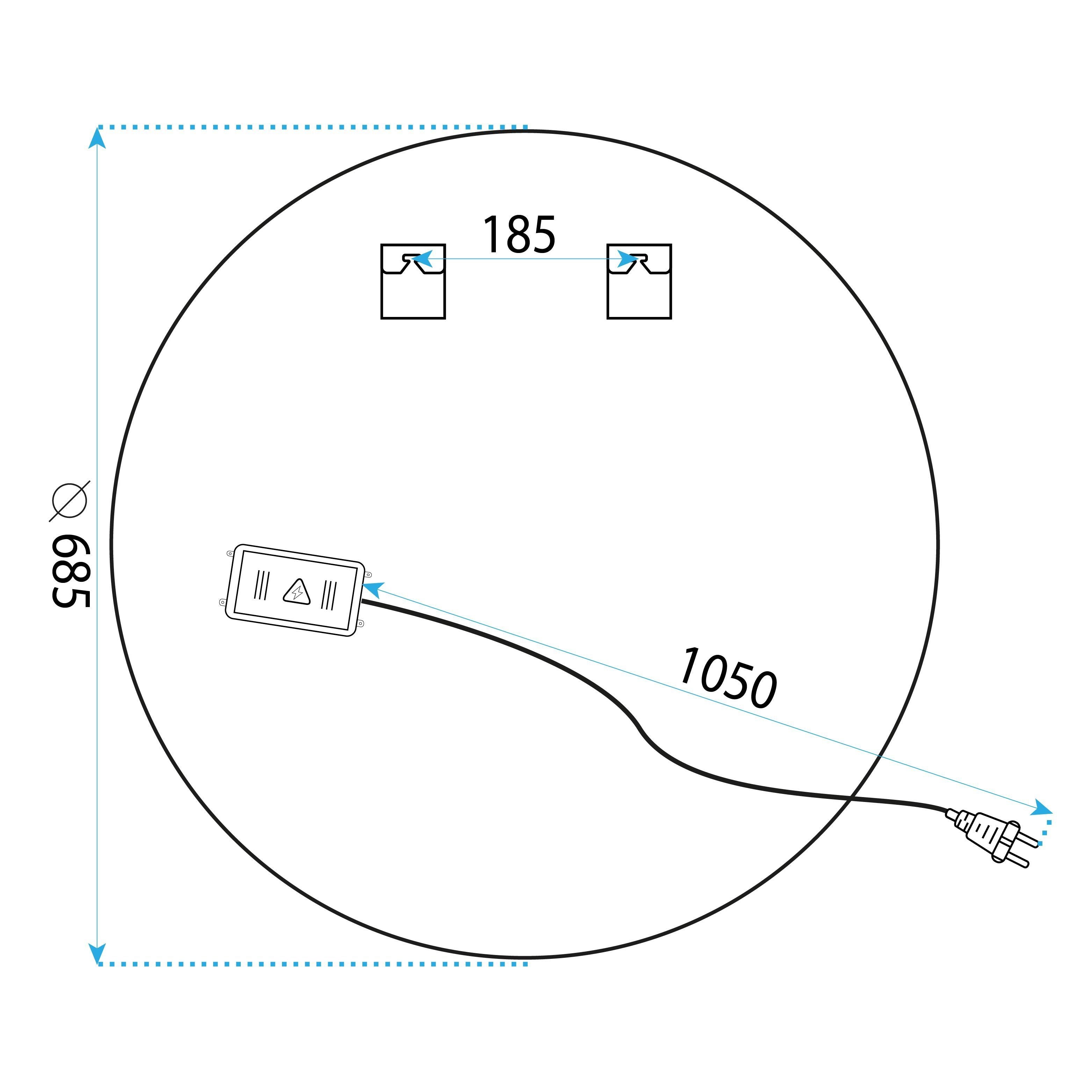 Specchio Led 70cm Bas P11241