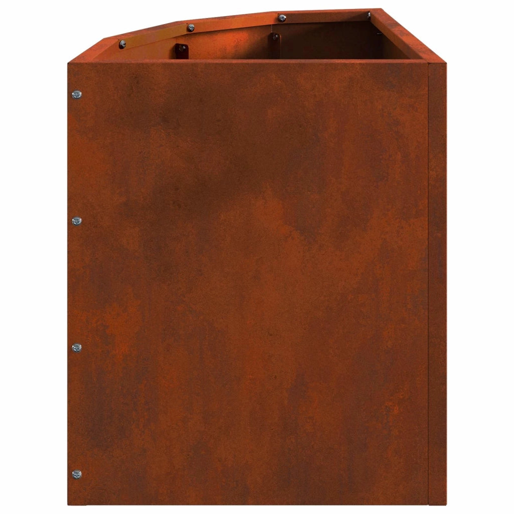 Vaso d'angolo Ruggine 30 x 30 x 35 cm acciaio corten