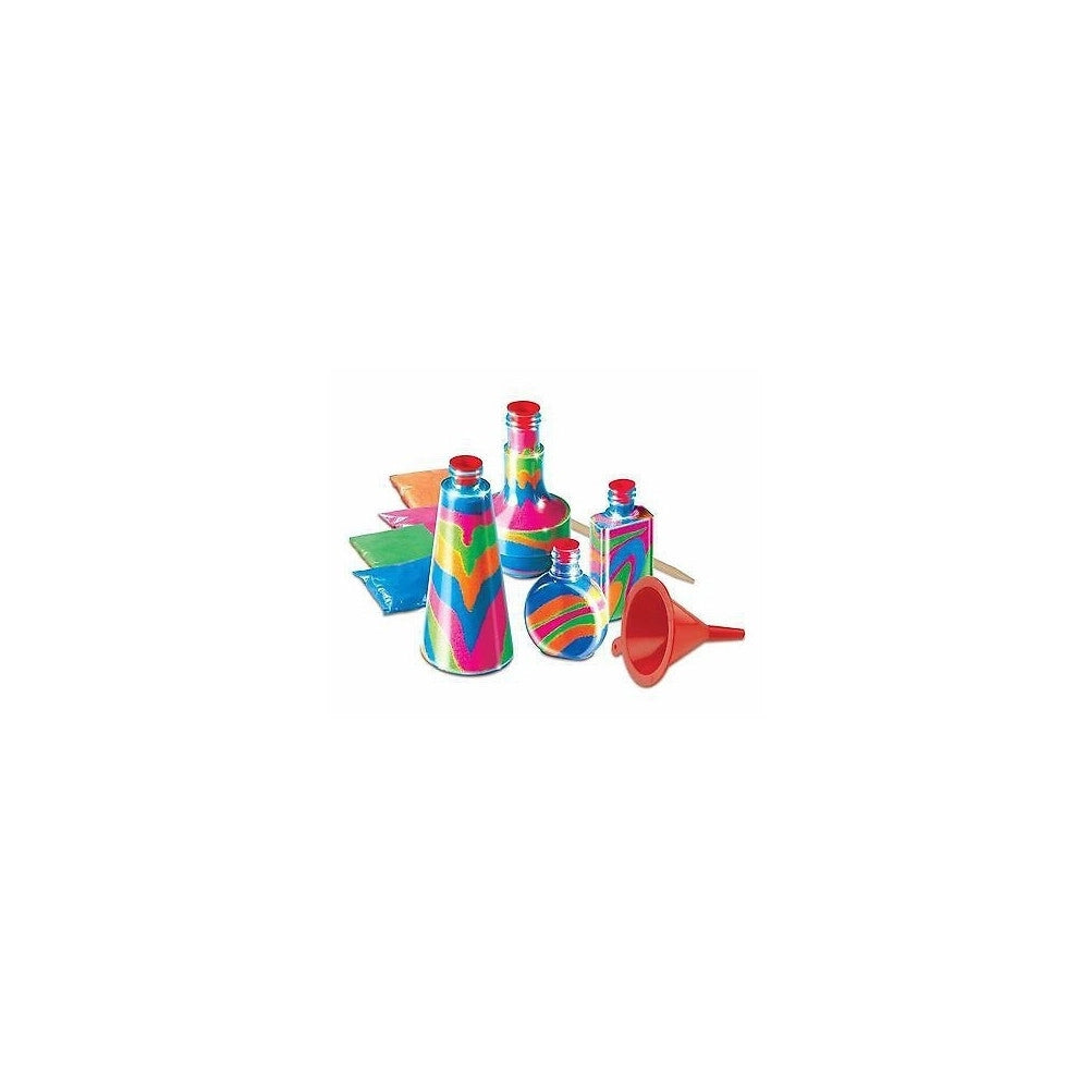 Trade Shop - Kit Artistico Sabbia Art Colorata Bottiglie Bottiglia Hobby Fai Da Te Gioco Giocattolo Attivita' Creativa -