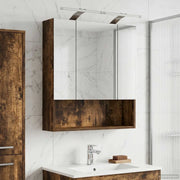 Mobiletto per specchio da bagno Rovere fumé 60 x 14.5 x 70 cm 889195
