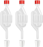 Set di fermentatori 3 pezzi - Tubi di fermentazione - Plastica - Translucido - Bocchette in gomma - Polipropilene di alta qualità