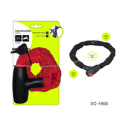 Trade Shop - Catena Lucchetto Antifurto In Acciaio Con Rivestimento In Nylon Moto Bici Xc-1968 -