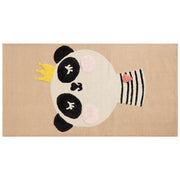 Tappeto per bambini con motivo panda cotone beige 80 x 150 cm cameretta motivo divertente