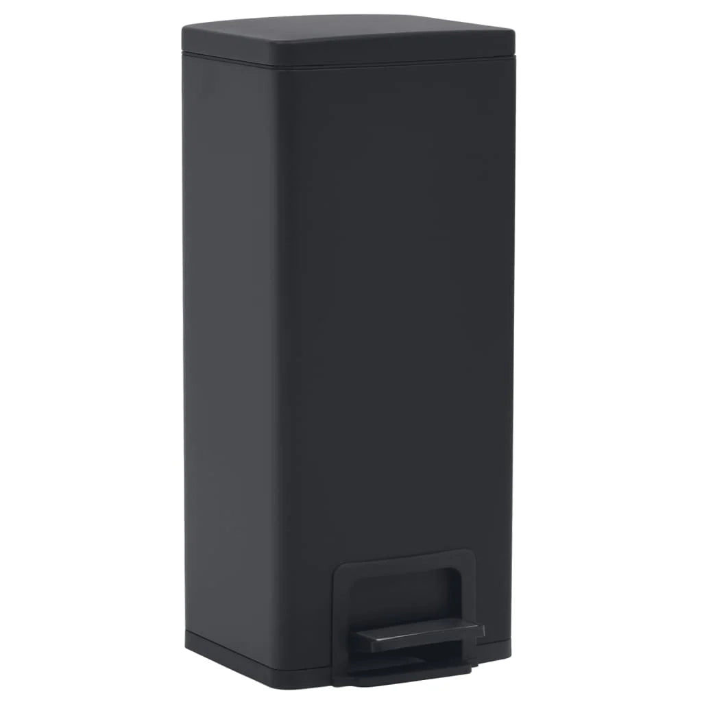 Pattumiera a pedale anti-impronta in acciaio inox da 30 litri nera 02_0006099