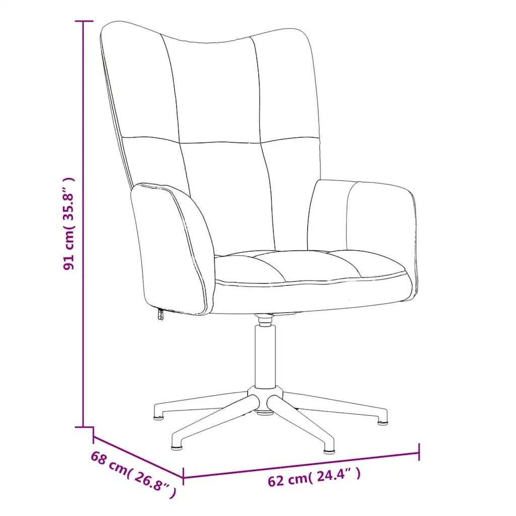 Poltrona | Sedia Relax Grigio Chiaro in Velluto