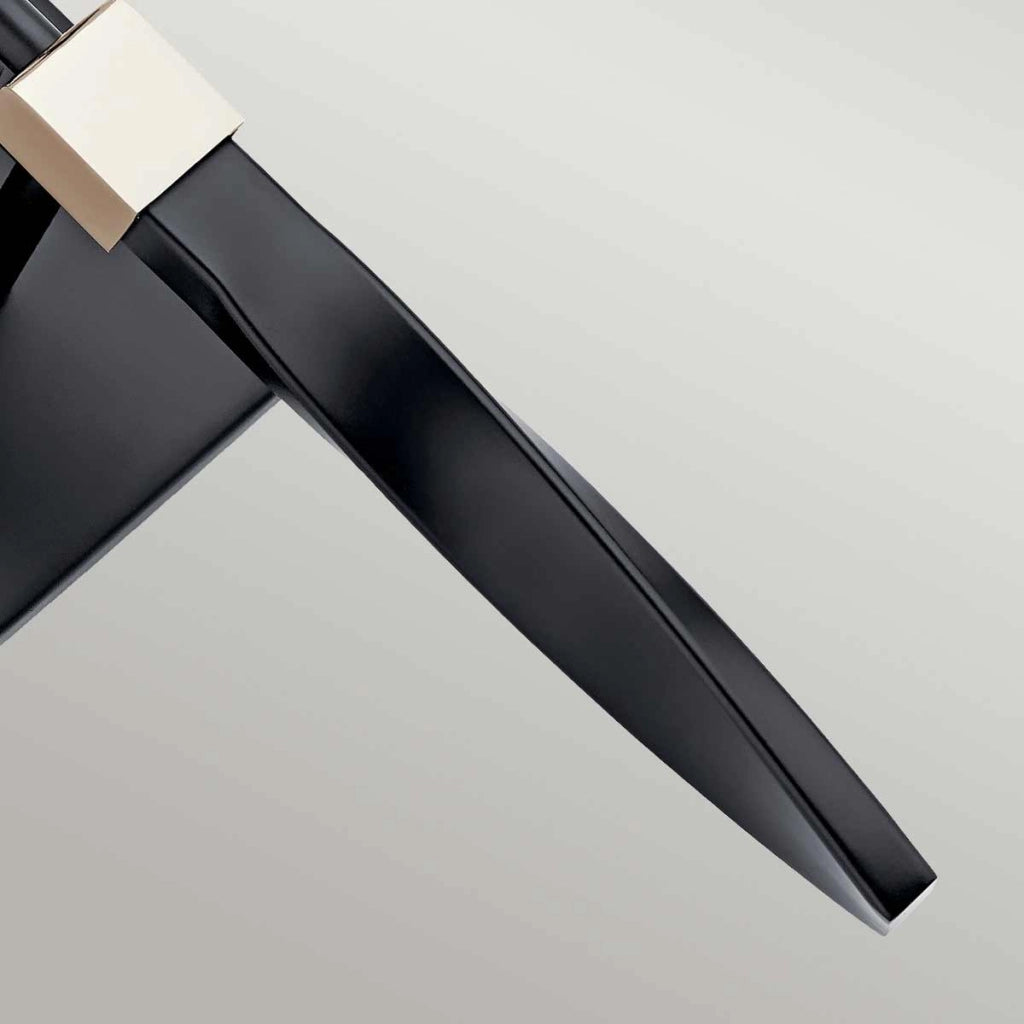 Applique bagno Marette nero con vetro opale G9 Kichler