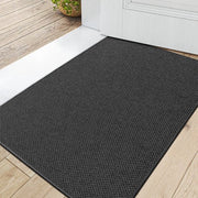 Matte per porta interna 60 x 90 cm, mat per pavimento antiscivolo, asciugamano per porta lavabile, mat per porta sottile, mat per porte interne, grigio scuro