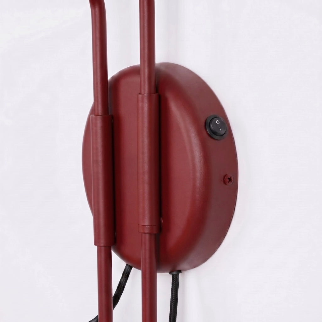 Applique NOX 2 bordeaux con interruttore