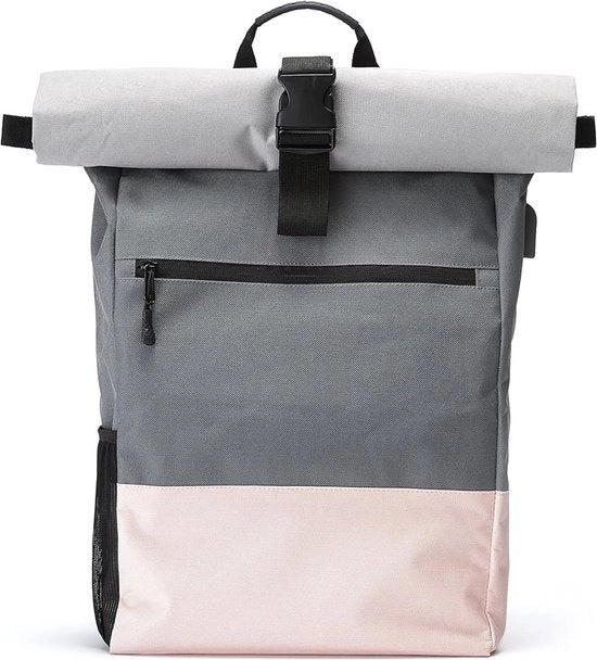 Borsa a Rotella per Donne con Tasca Antifurto per Università, Viaggi, Tempo Libero Borsa con Tasca Laptop (Rosso)