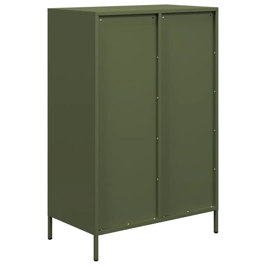 Credenza | Madia | Buffet da pranzo | Armadio da pranzo Verde Oliva 68x39x101,5 cm in Acciaio