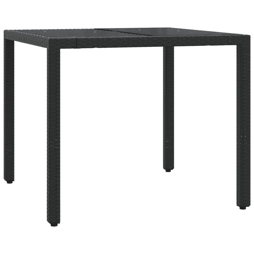 Set da BistrÃ² 3 pz con Cuscini Nero in Polyrattan