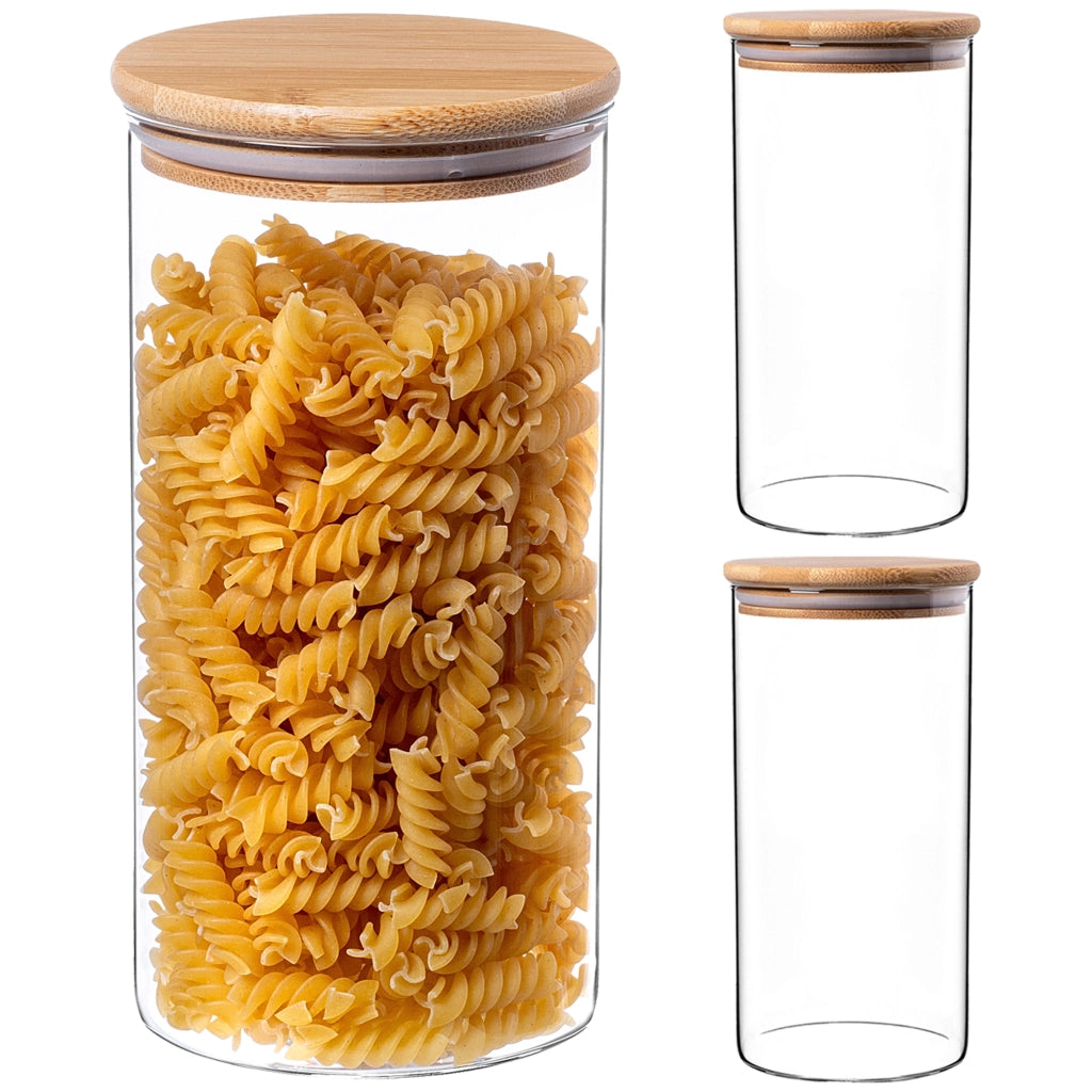 Contenitore per alimenti KADAX, barattolo in vetro per pasta e spezie con coperchio, 1,4 litri.