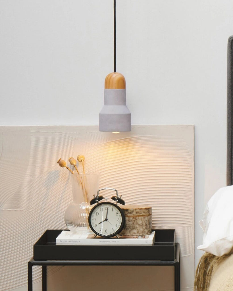 Lampada da soffitto in cemento color grigio stile tradizionale industriale soggiorno