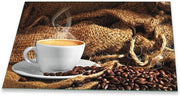 Tavola di copertura per cucina - 80 x 52 cm - Piastra di vetro universale per piastre da cucina ceramica e inductiva - Caffè moka