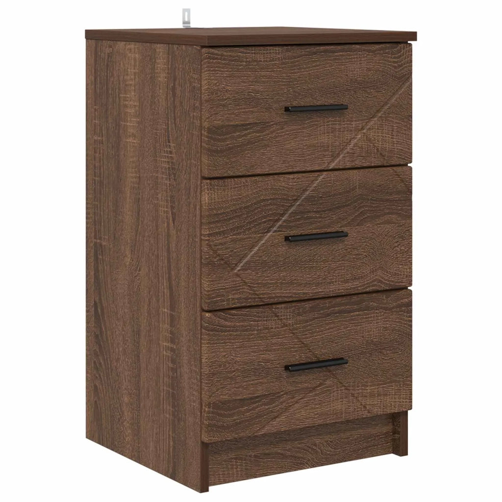 Armadio da Notte con cassetto Rovere marrone 38 x 38 x 66 cm 883381