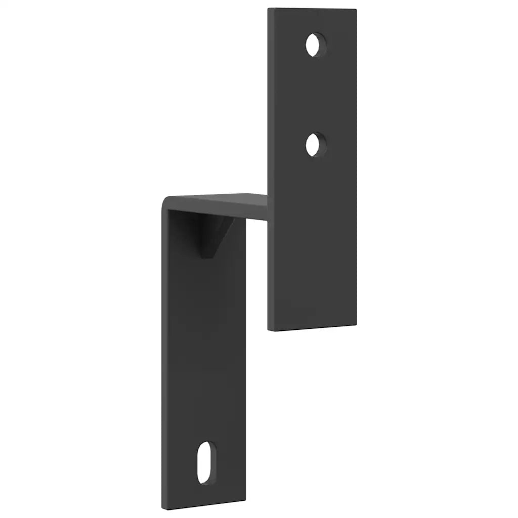 vidaXL Staffe Bypass Porta Fienile 5 pz Guide Piatte Acciaio Carbonio